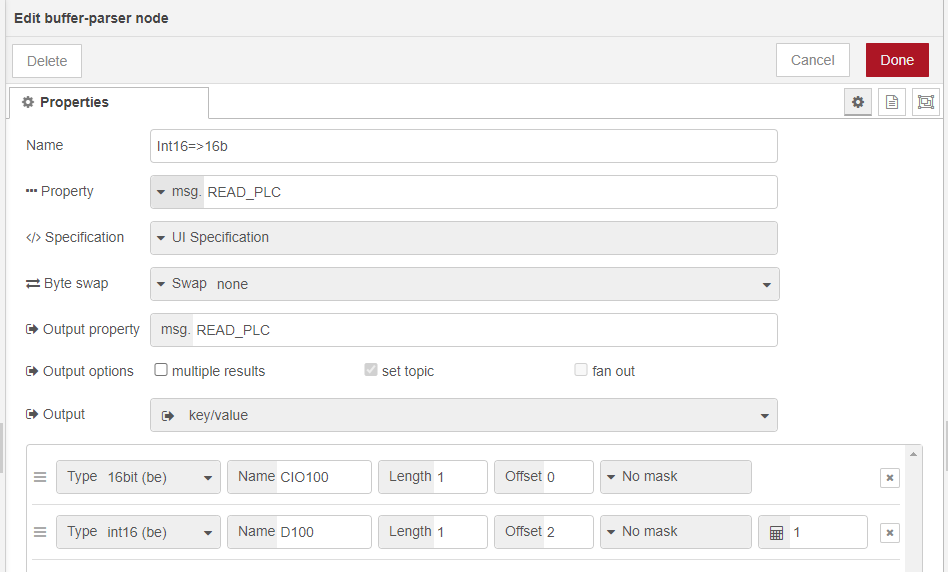 Buffer Parser Example